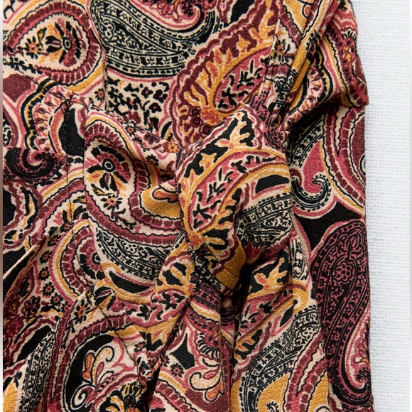 NWT! Zara Floral Paisley Print Wrap Tie Mini Skort size Medium - Picture 7 of 15